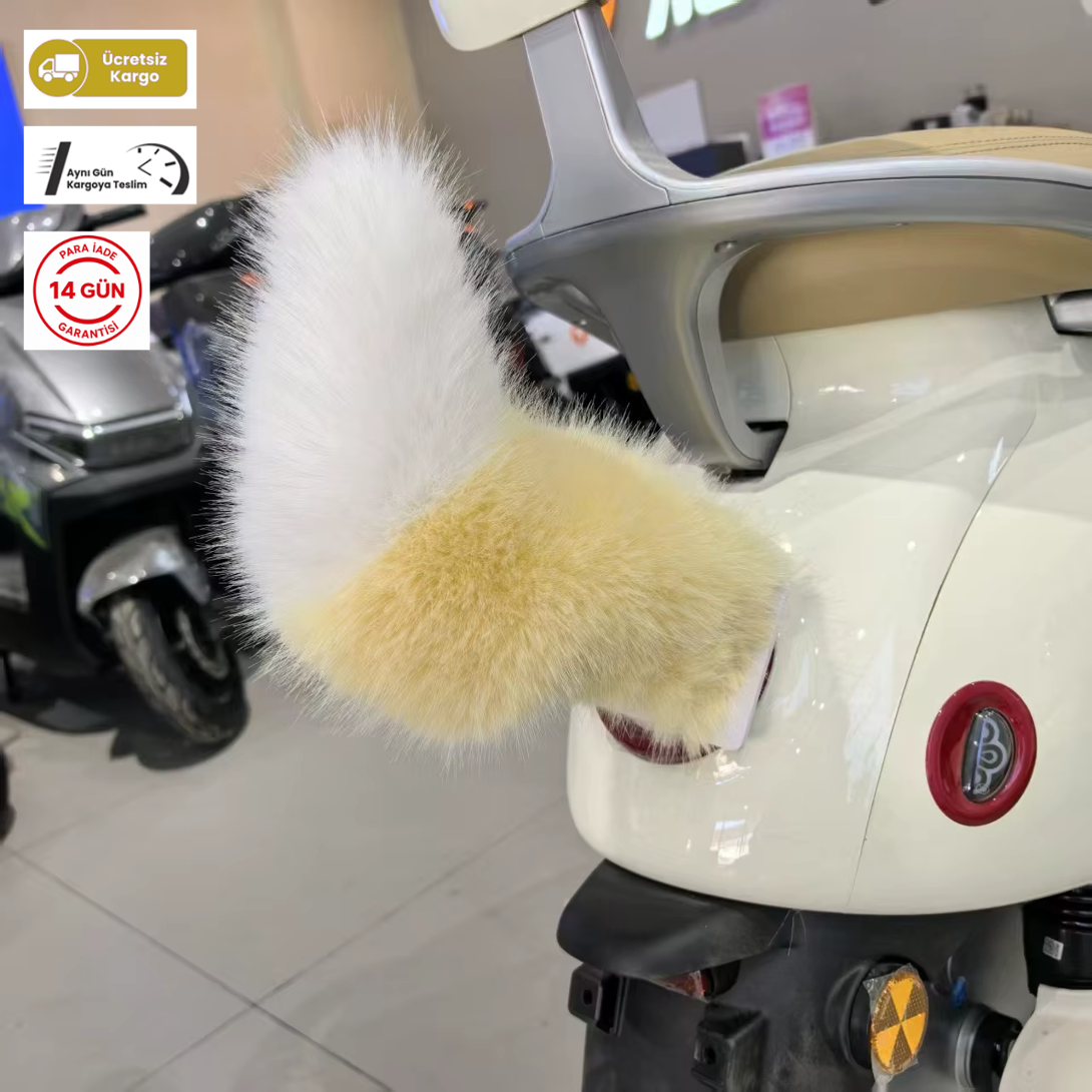 Işıklı Sesli Uzaktan Kumandalı  Hareketli Küçük Kuyruk Süsü Elektrikli Scooter, Araç Arkası Dış Aparatı